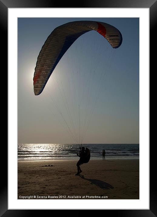 Learning to Paraglide Arambol Framed Mounted Print by Serena Bowles