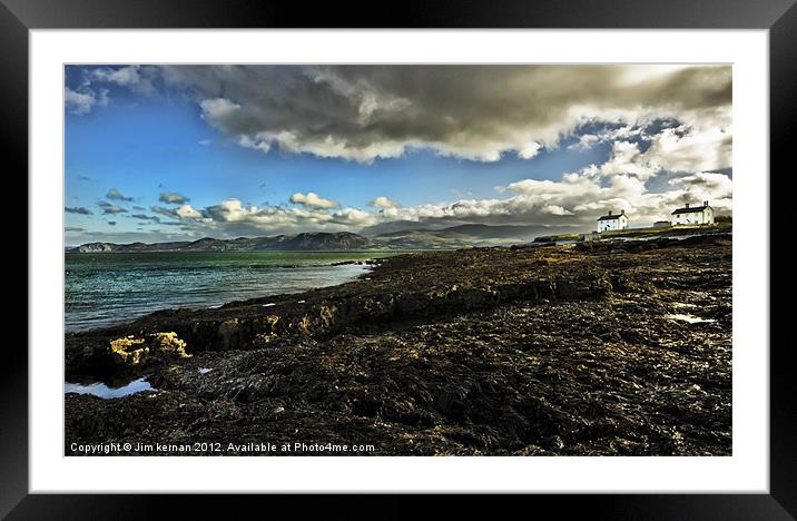 With A Seaview Framed Mounted Print by Jim kernan