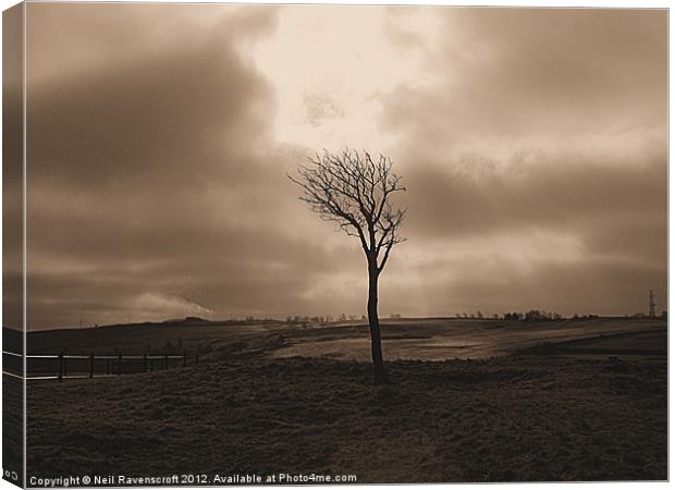 Storm clouds over the low Canvas Print by Neil Ravenscroft