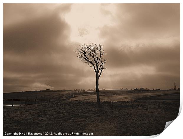 Storm clouds over the low Print by Neil Ravenscroft