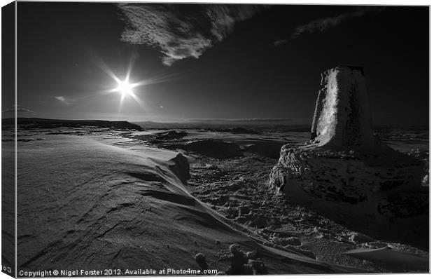 Hay Bluff sunburst Canvas Print by Creative Photography Wales