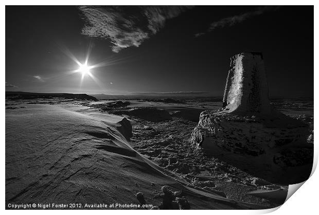 Hay Bluff sunburst Print by Creative Photography Wales