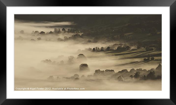 Llangynidr Mist Framed Mounted Print by Creative Photography Wales
