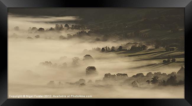 Llangynidr Mist Framed Print by Creative Photography Wales