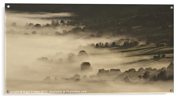Llangynidr Mist Acrylic by Creative Photography Wales
