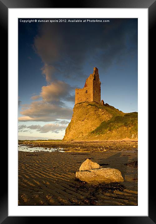 Greenan castle Framed Mounted Print by duncan speirs