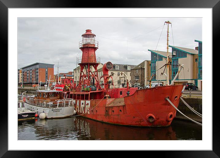 The North Carr Lightship Framed Mounted Print by Tom Gomez
