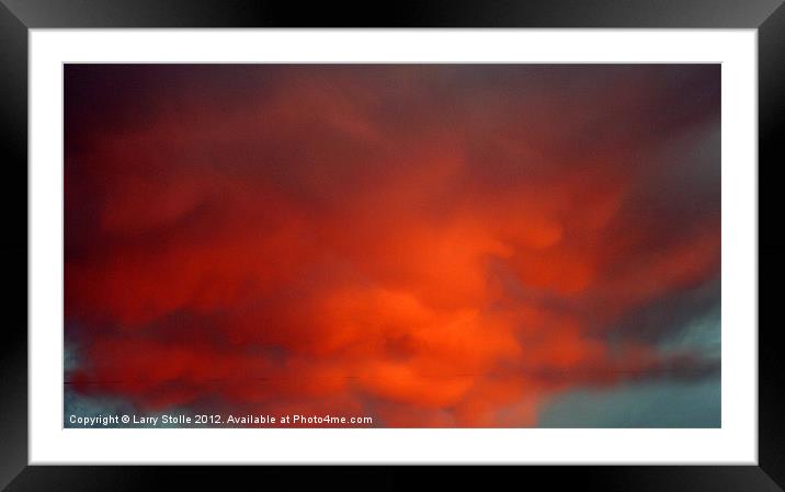 Red Cloud Framed Mounted Print by Larry Stolle