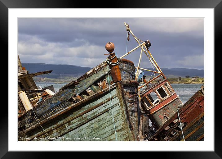 Couple Of Old Wrecks Framed Mounted Print by Lynne Morris (Lswpp)