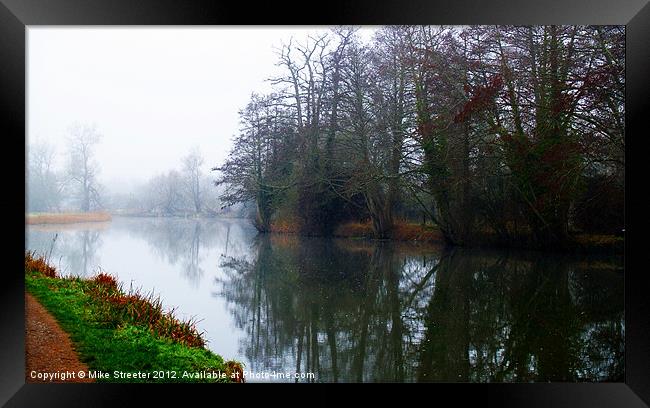 Misty Morning on the river 3 Framed Print by Mike Streeter