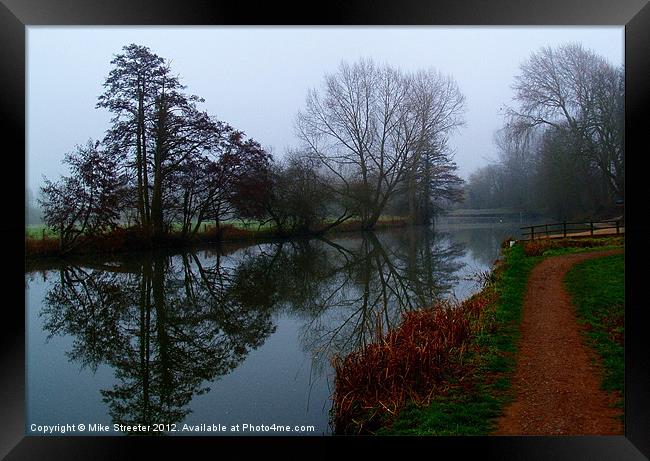 Misty Morning on the river 4 Framed Print by Mike Streeter