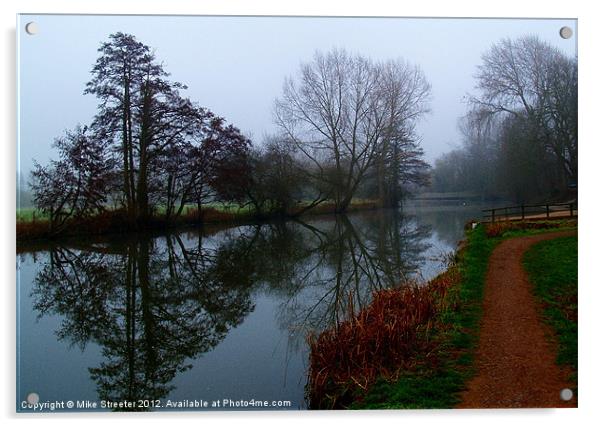 Misty Morning on the river 4 Acrylic by Mike Streeter