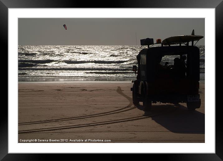 Lifeguard on Mandrem Beach Framed Mounted Print by Serena Bowles