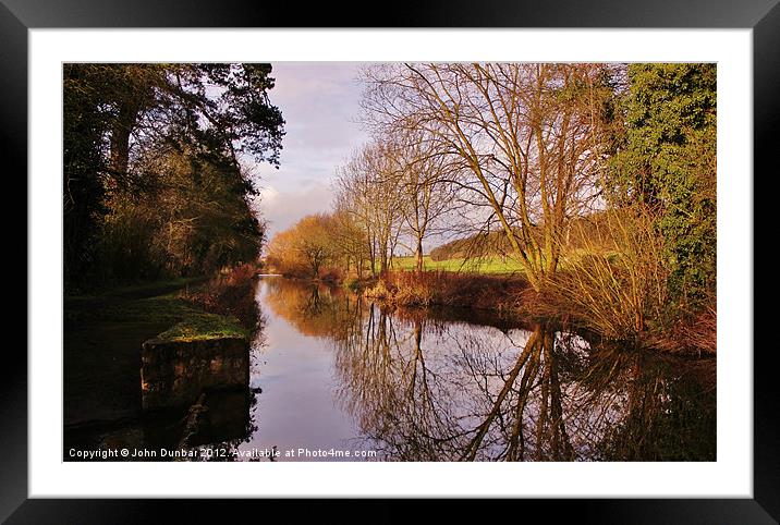 Chesterfield Canal Reflections Framed Mounted Print by John Dunbar