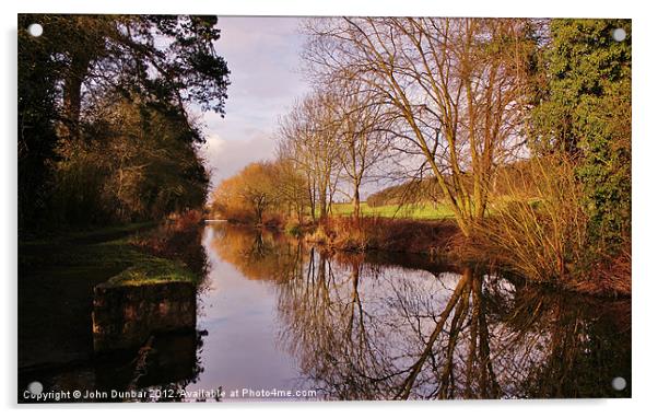 Chesterfield Canal Reflections Acrylic by John Dunbar