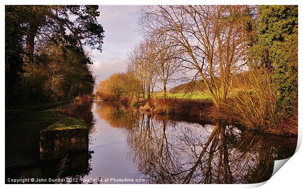 Chesterfield Canal Reflections Print by John Dunbar