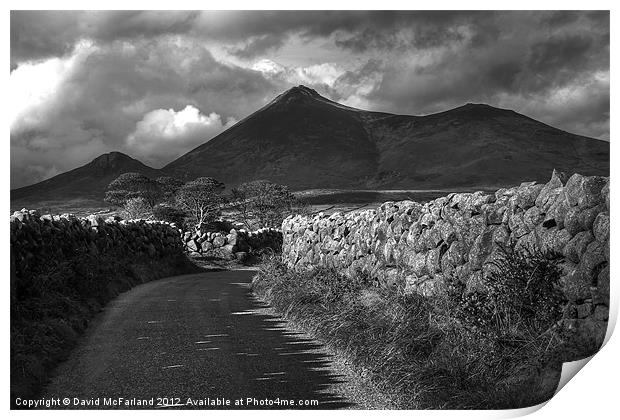 Mourne Sunlight and Shadows Print by David McFarland