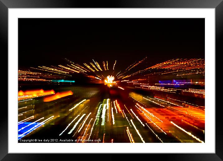 Norwich night in zoom Framed Mounted Print by Lee Daly