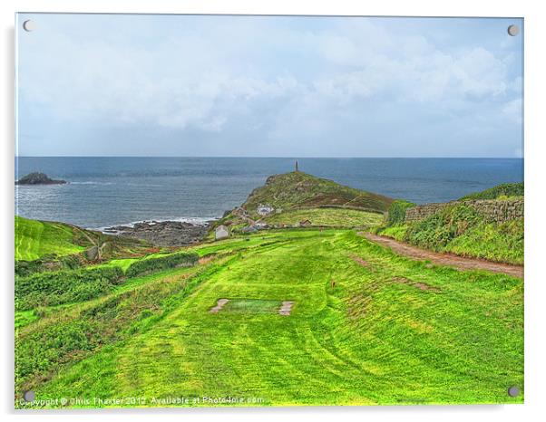 10th Tee at Cape Cornwall Acrylic by Chris Thaxter