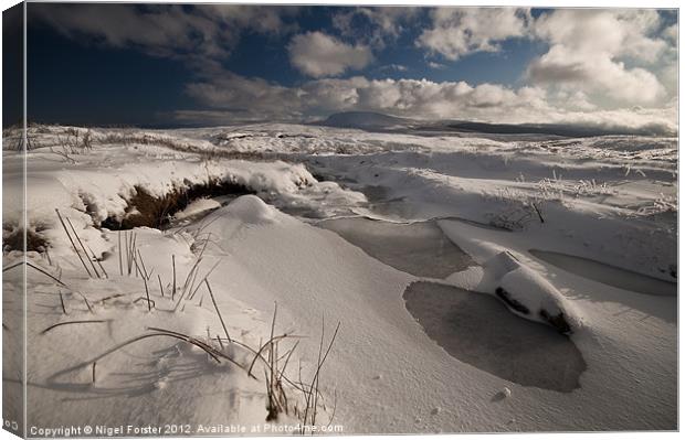 Fan Gyhirich winter landscape Canvas Print by Creative Photography Wales
