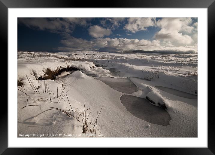 Fan Gyhirich winter landscape Framed Mounted Print by Creative Photography Wales