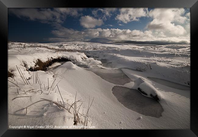 Fan Gyhirich winter landscape Framed Print by Creative Photography Wales