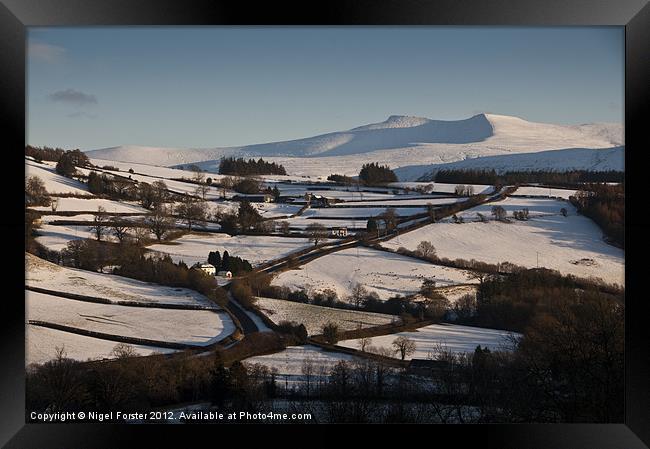 Pen y Fan winter Landscape Framed Print by Creative Photography Wales