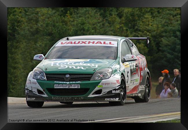 vauxhall astra touring car Framed Print by allan somerville