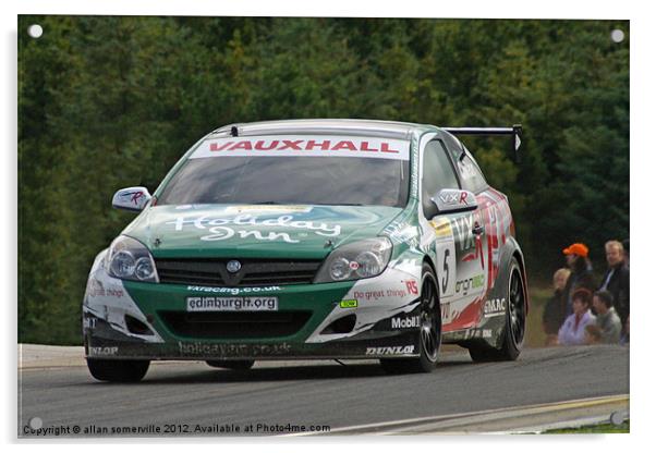 vauxhall astra touring car Acrylic by allan somerville