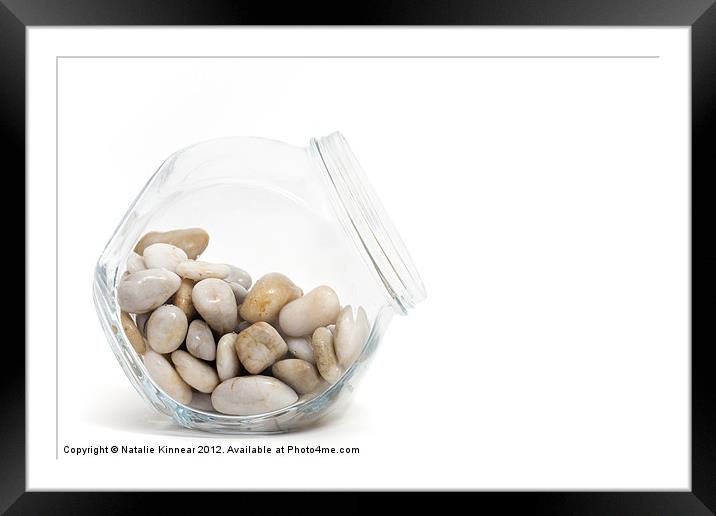 Pebbles in a Jar Framed Mounted Print by Natalie Kinnear