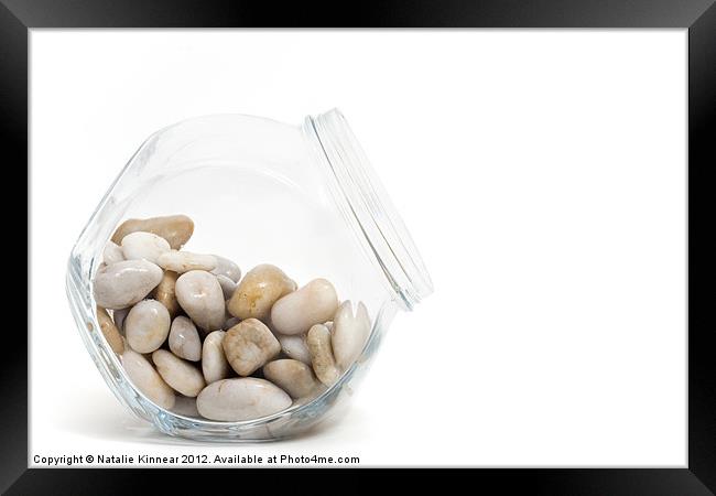 Pebbles in a Jar Framed Print by Natalie Kinnear