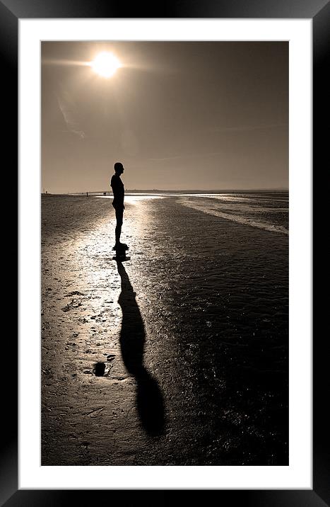 Sepia Silhouette Framed Mounted Print by Wayne Molyneux