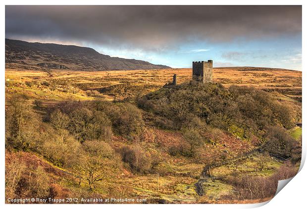 Dolwyddelan castle and Moel Siabod Print by Rory Trappe
