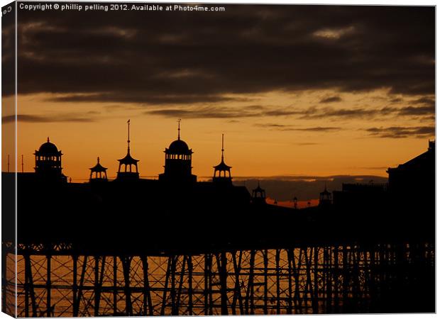 Silhouette pier  Sunrise Canvas Print by camera man