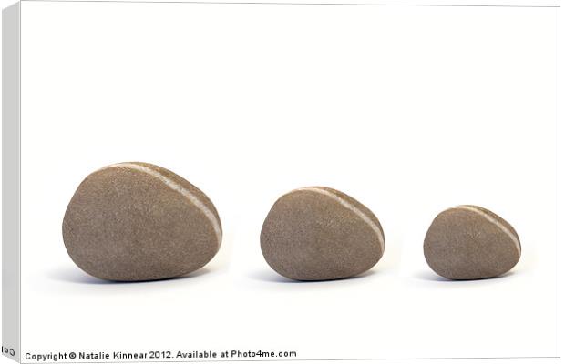 Three Pebbles Canvas Print by Natalie Kinnear