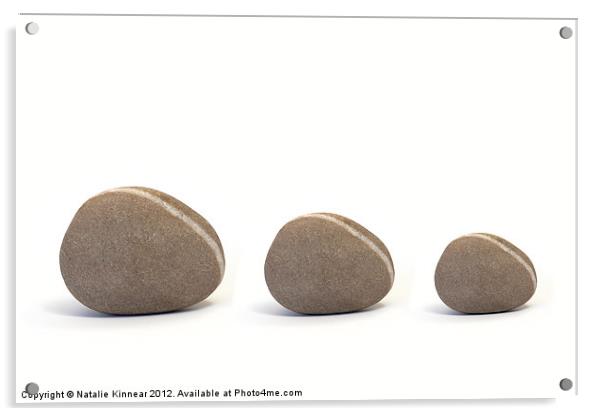 Three Pebbles Acrylic by Natalie Kinnear