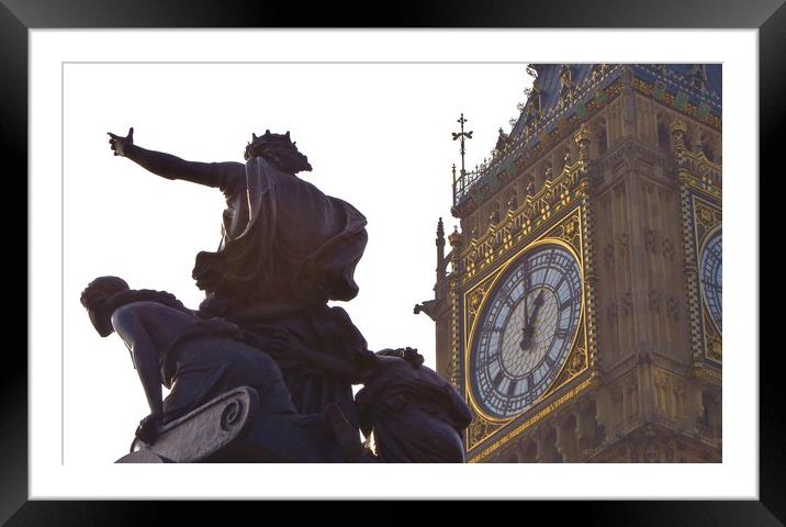 Big Ben and Boadicea Framed Mounted Print by Becky Dix