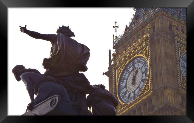 Big Ben and Boadicea Framed Print by Becky Dix