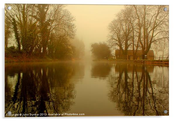 Drakeholes Morning Mist Acrylic by John Dunbar