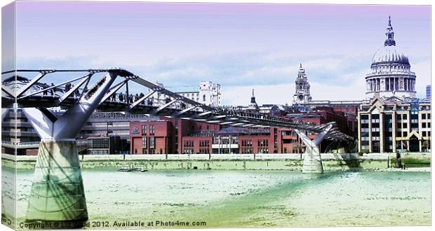 London Millenium Bridge Canvas Print by Liz Ward
