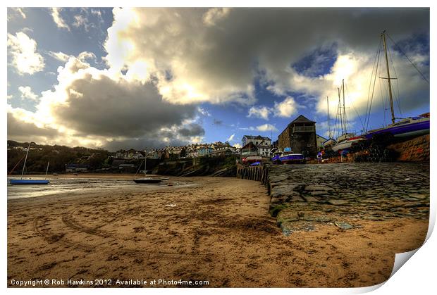 New Quay Harbour Print by Rob Hawkins
