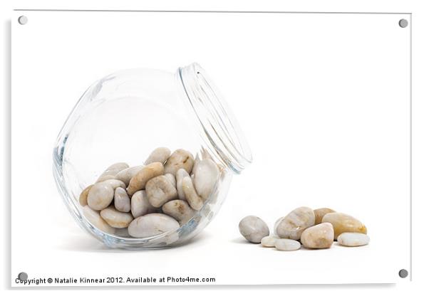Pebbles and Jar Acrylic by Natalie Kinnear