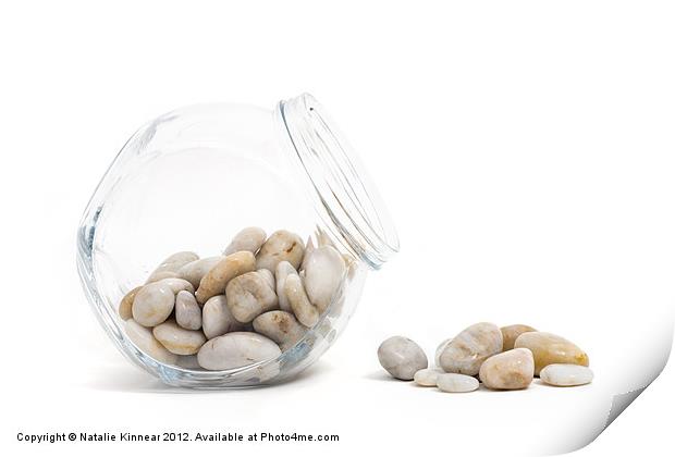Pebbles and Jar Print by Natalie Kinnear
