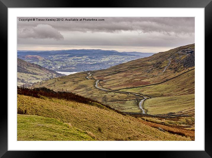 Kirkstone Pass Lake District Framed Mounted Print by Trevor Kersley RIP