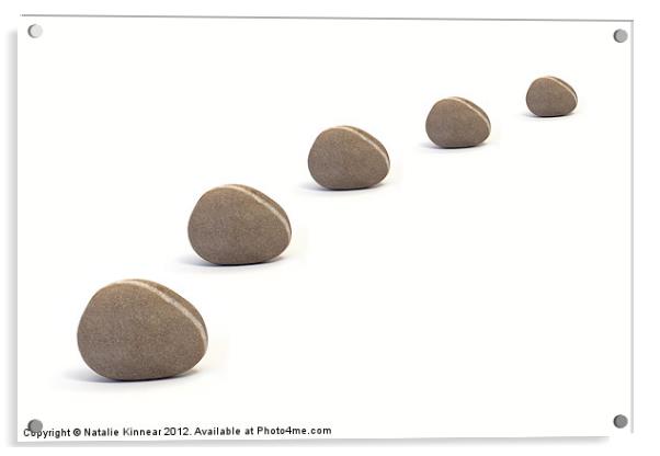 Five Pebbles in an Orderly Queue Acrylic by Natalie Kinnear