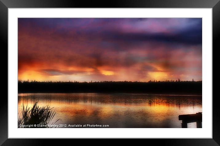 Stormy Sunset Framed Mounted Print by Elaine Manley
