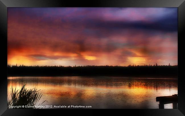 Stormy Sunset Framed Print by Elaine Manley