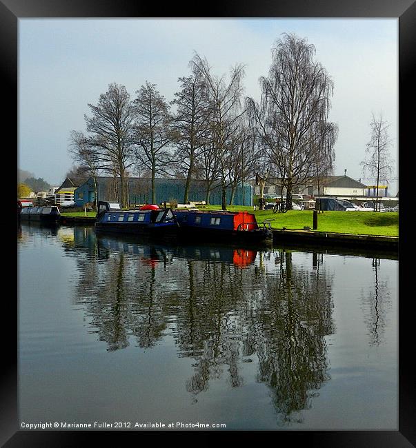 Boats on the River at Ely Framed Print by Marianne Fuller