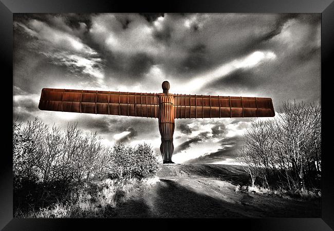 Angel of the North,Rust Framed Print by Kevin Tate