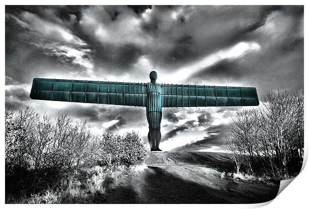 Angel of the North,Blue Print by Kevin Tate